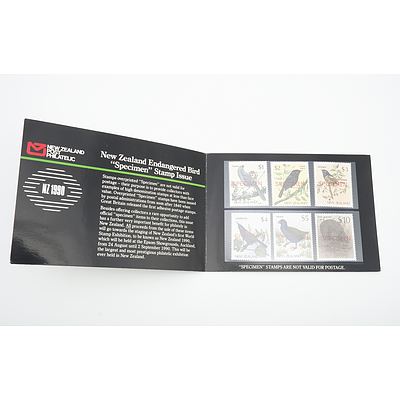 New Zealand Endangered Bird 'Specimen' Stamp Issue