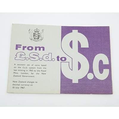 1965 New Zealand - The Last Pre-decimal Coin Set