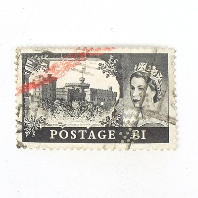 1955 England One Pound Black Waterloo Stamp