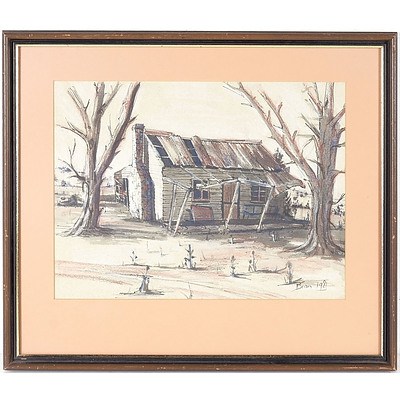 Bron Old Country House 1981 Watercolour and Graphite?