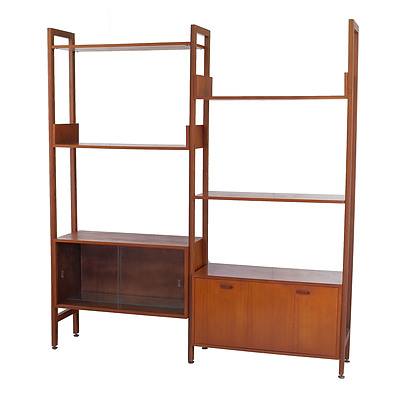 Vintage 1960's Modular Bookcase Display Cabinet