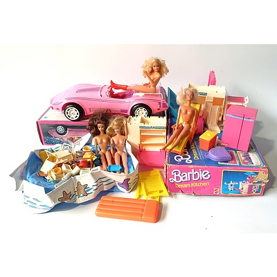 Group of Retro Barbie Toys