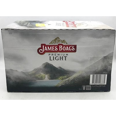 Case of 24x James Boags Premium Light Beer Bottles