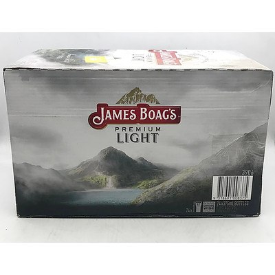 Case of 24x James Boags Premium Light Beer Bottles