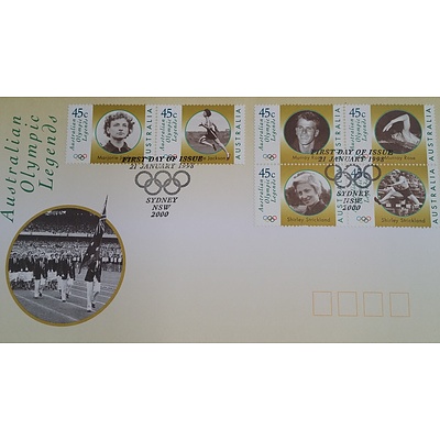 2000 Australian Olympic Legends First Day Covers - Lot of Four