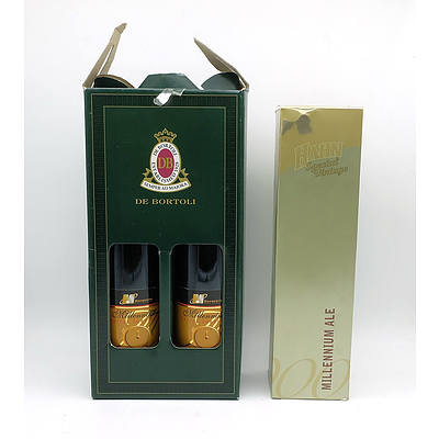 Five Bottles of Alcohol, Including 1981 St. Bede's Sauvignon Cabernet, Hahn Special Vintage Millennium Ale and More