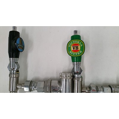 Stainless Steel Bar Taps - Lot of Four