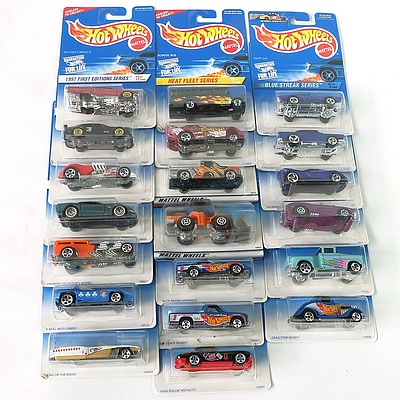 Twenty One Hot Wheels Model Cars from 1997 Sealed in Pack