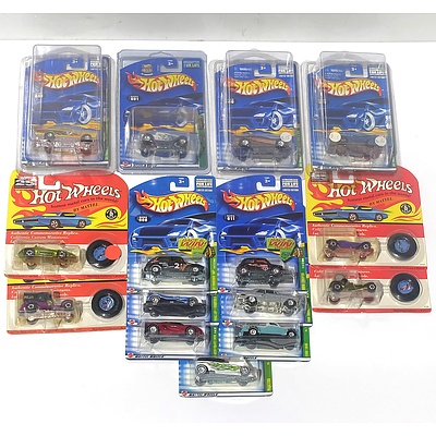 Fifteen Hot Wheels Model Cars from the 25th Anniversary Series and other Series