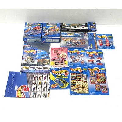 A Quantity of Hot Wheels Merchandise and a Thunderbirds Matchbox Car