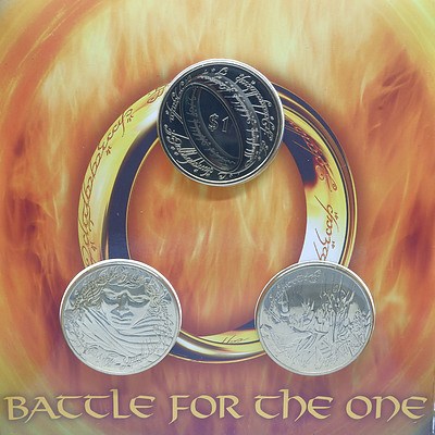 2003 New Zealand $1 Lord of the Rings 3 Coin Set and 2003 New Zealand Lord of the Rings Dollar 50 Cent 6 Coin Set