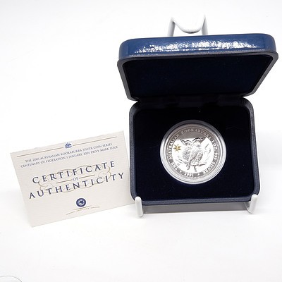 2001 Australia Kookaburra $1 Silver Proof Coin