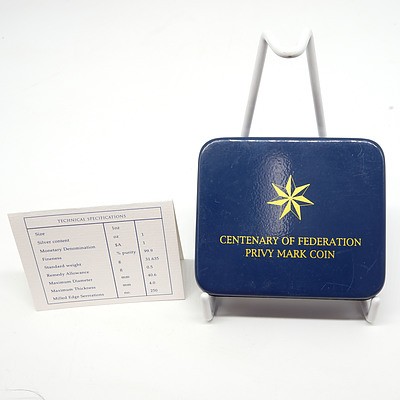 2001 Australia Kookaburra $1 Silver Proof Coin