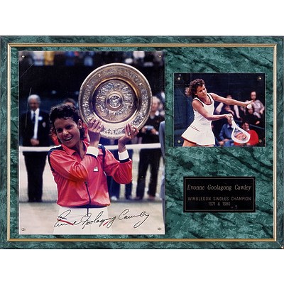 Framed Signed Evonne Goolagong Cawley Photograph