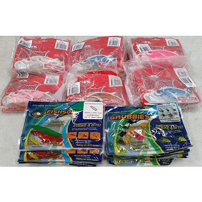 Selection of Strike & Bite and Slam Fishing Bait Packs - Lot of 140 - New