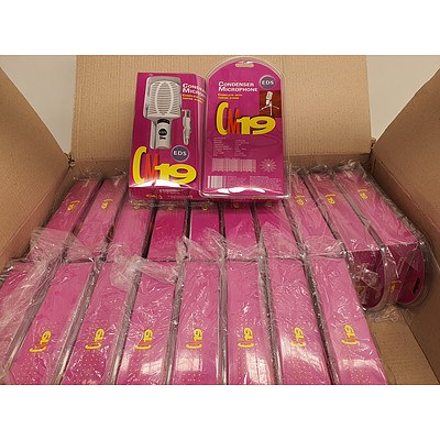 EDS CM19 Condenser Microphone with Tripod Stand - Lot of 40 - Brand New - RRP $800+