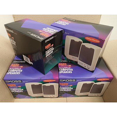 Koss HD10 Amplified Computer Speakers - Lot of 18 - Brand New RRP $600+