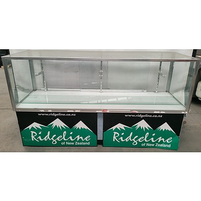 Glass Store Display Cabinets - Lot of Two
