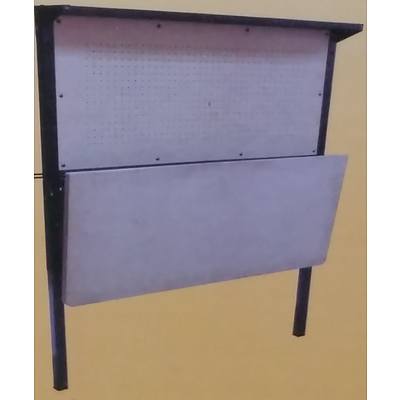 Romak Fold Down Work Bench With Pegboard - New