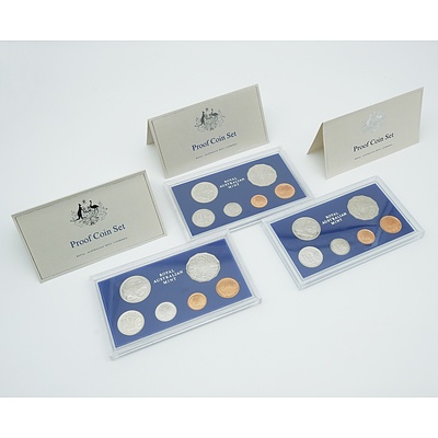 1980, 1981 and 1983 RAM Proof Coin Sets