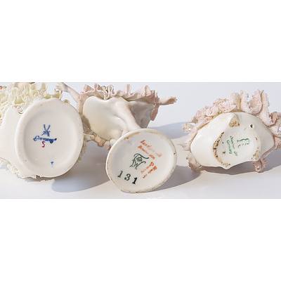 Three Crinoline Ballerinas Including Meissen and Dresden