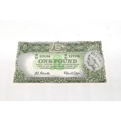 Australian Coombs/ Wilson One Pound Note, HK 63 529396