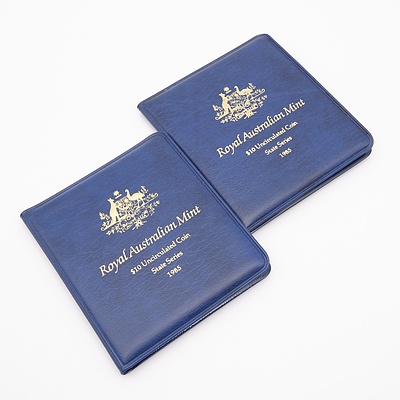 Two 1985 Royal Australian Mint State Series $10 Uncirculated Coins