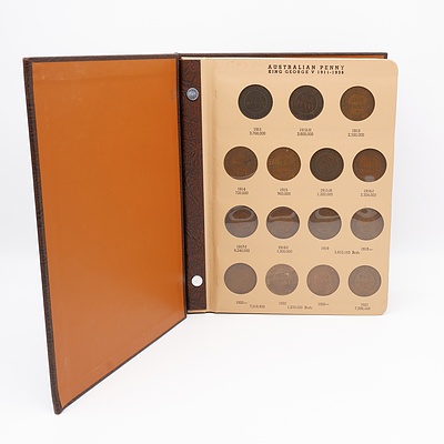 Australia Penny Set in Dansco Album 1911-1964