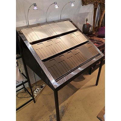 Angled Display Table With Mirror Finish