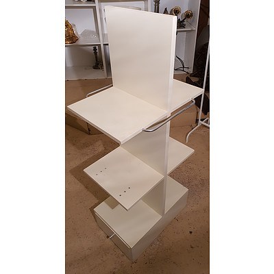 White Laminate Gondola Display Stand