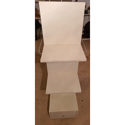 White Laminate Gondola Display Stand