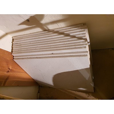 White Laminate Floor to Ceiling Shelving - Lot of 4