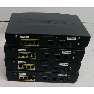 Cisco 800 Series Routers - Lot of Four