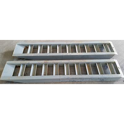Pair of Heavy Duty Metal Car Ramps