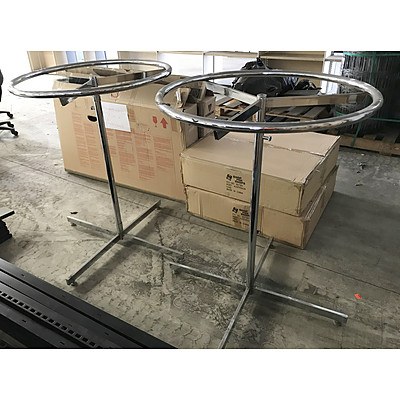 Shop for Shops Round Rotating Clothing Racks - Lot of 6