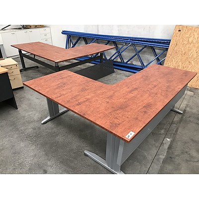 Laminate L-Shaped Desks - Lot of 3