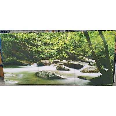 Streams of Beauty Stretched Canvas Prints - Lot of Three