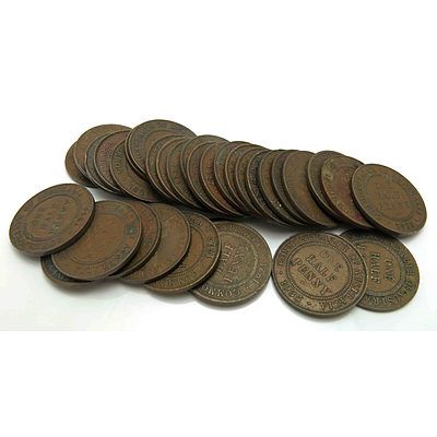 Australia: Collection of George V (1911-1936) Half-Pennies (X33)
