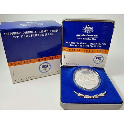 Australia 2004 Games $5 Silver Proof
