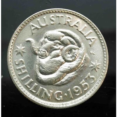 Australia: Silver Shilling 1953 Melb