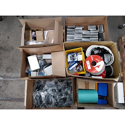 Bulk lot of assorted AV accessories and electrical & circuitry equipment