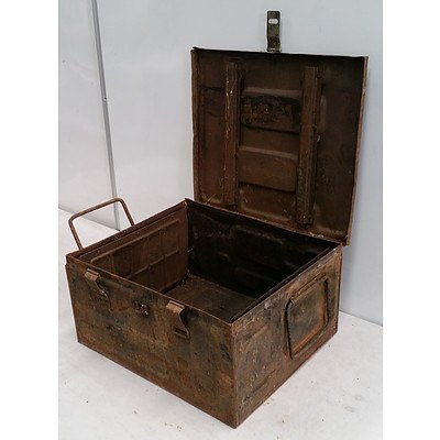 Vintage Military Steel Munition Box