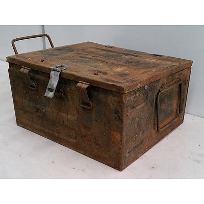 Vintage Military Steel Munition Box