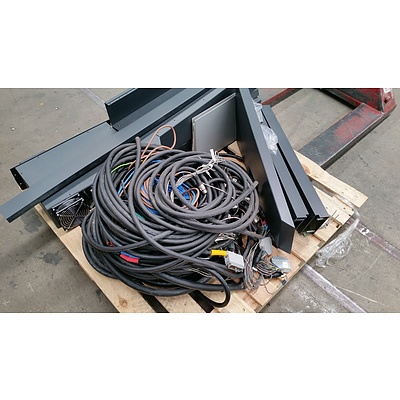 Bulk Lot of Assorted Data & Electrical Cable Including Mounting And Rack Mountable Equipment