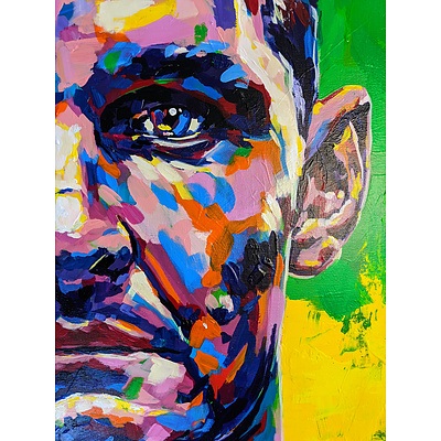 Signed Portrait of Canberra Raiders captain Jarrod Croker by Christopher Paul Tóth