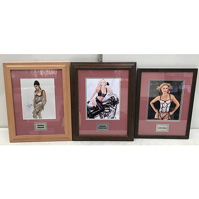 Three Framed Signed Photos