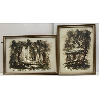 Two Framed Signed Oil On Board Paintings