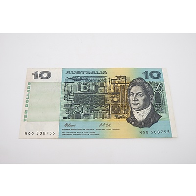 1991 Australian Ten Dollar Banknote Fraser/Cole
