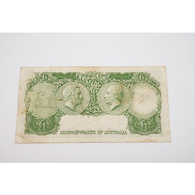 1953 Australian One Pound Banknote - Coombs/Wilson