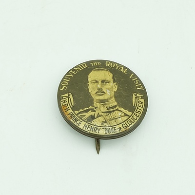 Royal Visit - Duke of Gloucester Badge - 5 Oct 1934